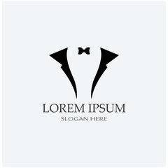 Tuxedo logo icon vector design template illustration
