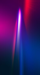 Dark abstract futuristic background with ultraviolet neon glow.  Laser neon lines, waves, particle explosion