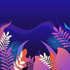 Underwater world dark blue water