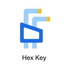 Fototapeta premium Hex Key vector Flat Icon Design illustration. Home Improvements Symbol on White background EPS 10 File