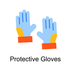 Protective Gloves vector Flat Icon Design illustration. Home Improvements Symbol on White background EPS 10 File
