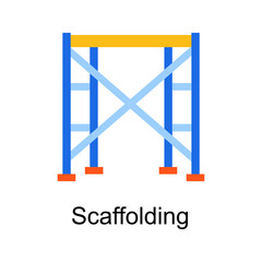 Scaffolding  vector Flat Icon Design illustration. Home Improvements Symbol on White background EPS 10 File