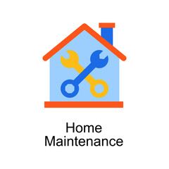 Home Maintenance vector Flat Icon Design illustration. Home Improvements Symbol on White background EPS 10 File