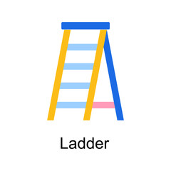 Ladder vector Flat Icon Design illustration. Home Improvements Symbol on White background EPS 10 File