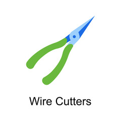 Wire Cutters vector Flat Icon Design illustration. Home Improvements Symbol on White background EPS 10 File