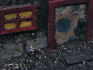 小人が買い物から帰ってきた時の写真。
自転車で買い物に行く。