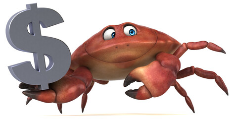 Fun crab - 3D Illustration