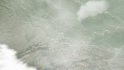 Zoom in from space and focus on India, Allahabad. 3D Animation. Background for travel intro. Elements of this image furnished by NASA