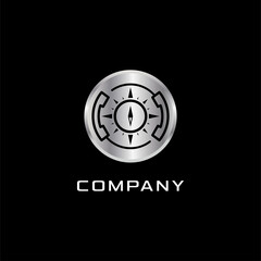Compass Phone Logo vector design suitable for companies and communities