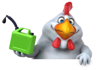 Fun chicken - 3D Illustration