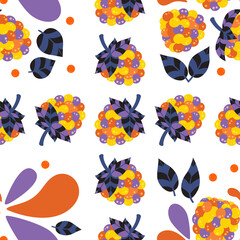 Raspberry Boom Seamless Surface Pattern Design