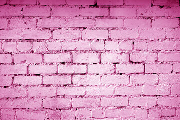 Brick wall surface in pink tone.