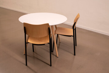 office table with two chairs