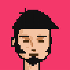 Male character pixel image for nft project