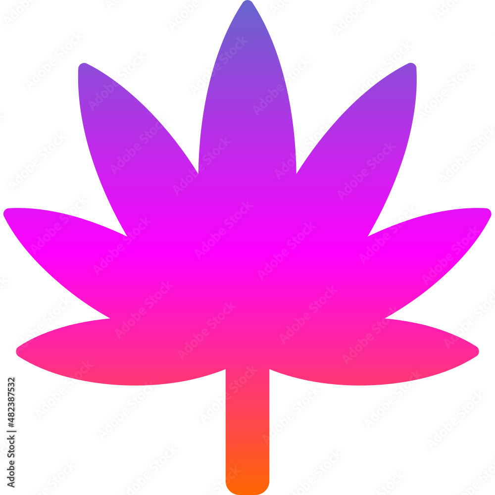 Sticker leaf icon