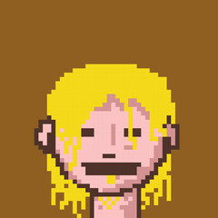 Male character pixel image for nft project