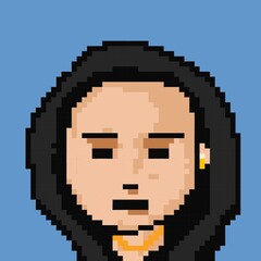 Male character pixel image for nft project