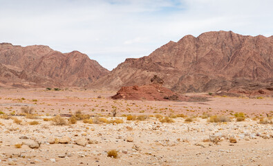 Fantastically  beautiful mountain nature in Timna National Park near Eilat, southern Israel.