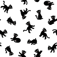 Simple and cute leopard seamless pattern,