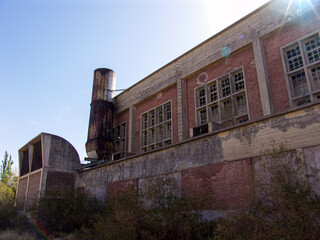 Fototapeta na wymiar Old Factory grunge rusty abandoned construction retro