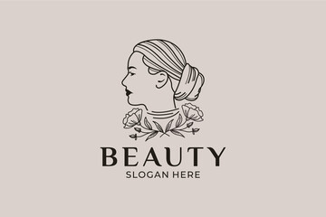 simple and modern beauty logo set