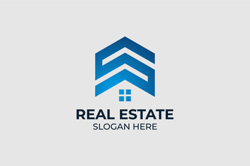 simple and modern real estate logo set