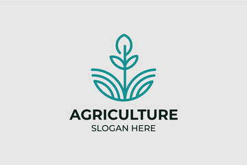 simple and modern farm logo set