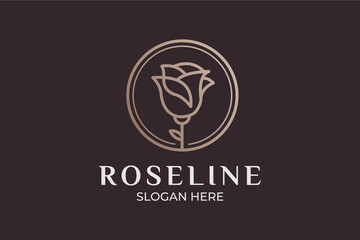 simple and modern roseline logo set