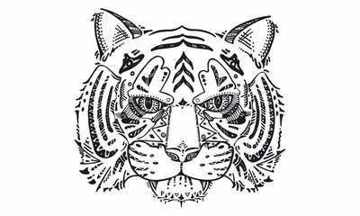 Tiger head tattoo