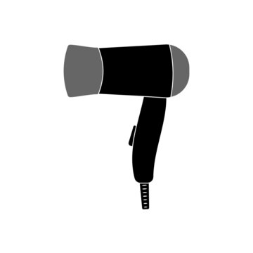 A Hair Dryer Icon For Fast Drying Hair On A White Background.