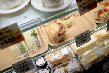 パン屋のショーケース