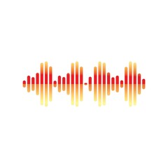 Sound waves vector illustration design