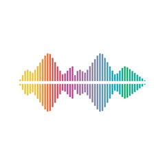 Sound waves vector illustration design