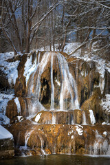 waterfall spa Lucky, Slovakia, winter time