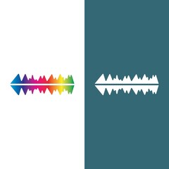 Obraz premium Sound waves vector illustration design