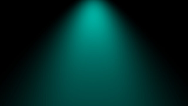 Empty background with Turquoise, cyan neon spotlight with copy space. Lighting effect Turquoise color glow on black wall background. Royalty high-quality free stock photo blank background for design