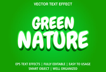 green nature text effect with gradient color. text effects can be edited easily.