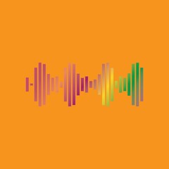 Sound waves vector illustration design