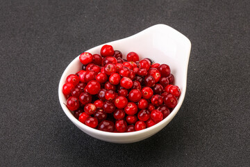 Sweet and tasty cranberry in the bowl