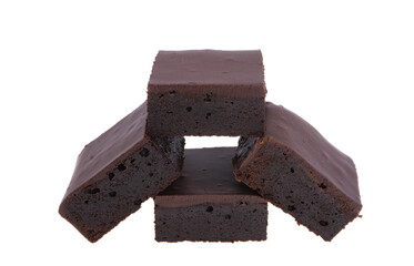chocolate american brownie isolated