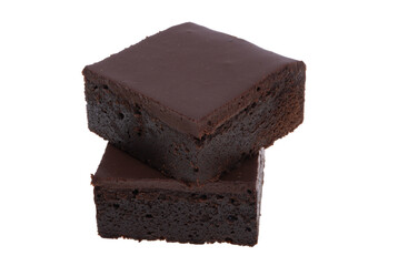 chocolate american brownie isolated