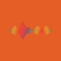 Sound waves vector illustration design