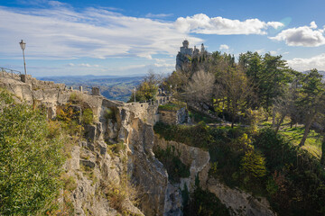 Fototapeta na wymiar Cesta Tower or second tower of San Marino