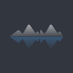 Sound waves vector illustration design