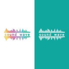 Sound waves vector illustration design