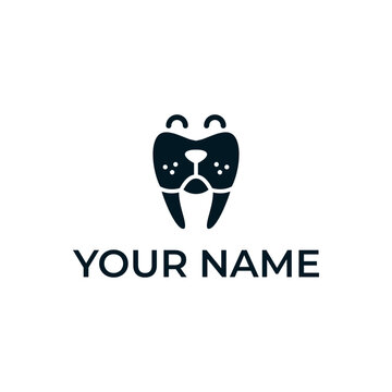 Walrus Dental Logo Design Vector