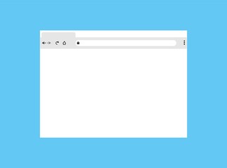 Browser window. Realistic blank browser window with shadow. Empty web page mockup - stock vector