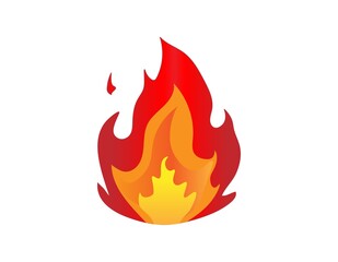 Fire. Flat design. Vector illustration. Isolated