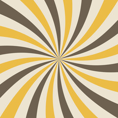 Abstract Starburst, or Sunburst Backdrop in Beige, Yellow, and Brown Colors. Abstract Twisted Colorful Sunlight Design Wallpaper for Template Banner Social Media Advertising