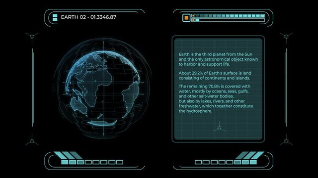 futuristic elements, stylish, animated hud elements in a sci fi setting with alpha